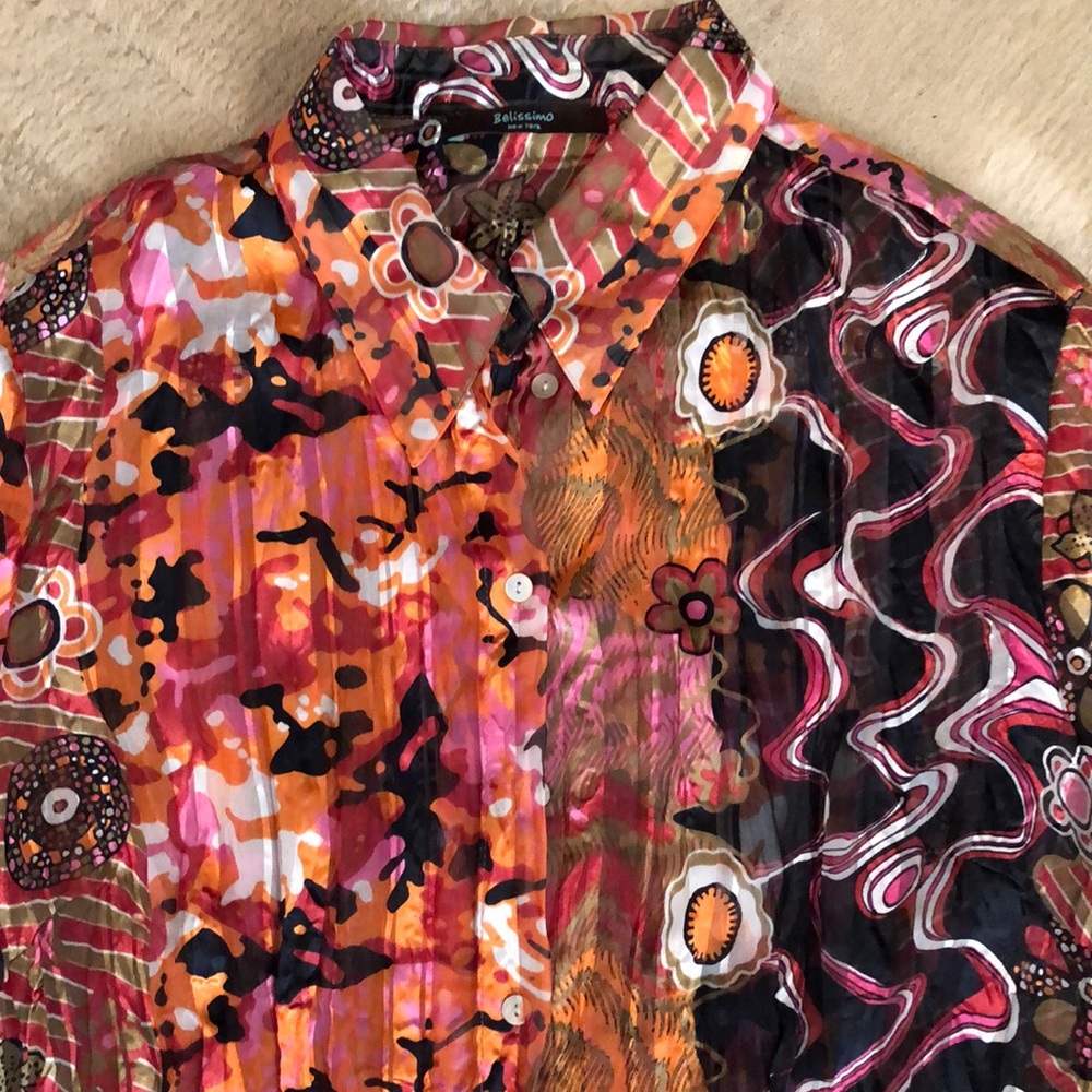 VTG Belissimo New York Button Down Shirt size L